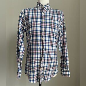 Vineyard Vines Blue and Pink Plaid Button Down Shirt